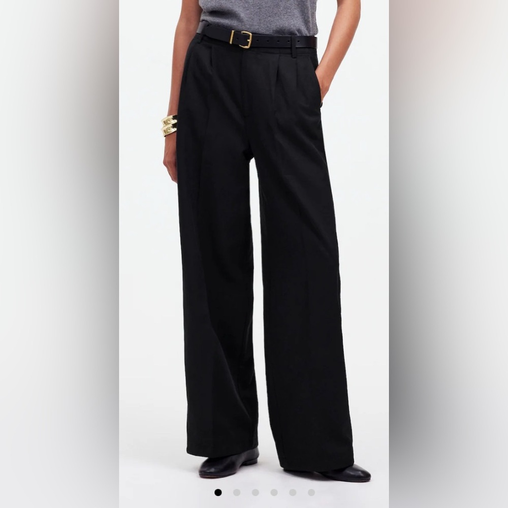 Madewell Black Wide-Leg High-Waisted Pants
